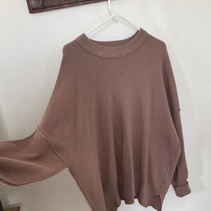 Classic Crewneck Women's Sweater in Brown
